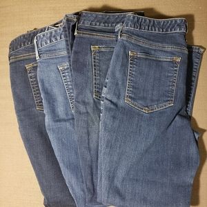 Lot of 4 pair Eddie Bauer Bootcut Jeans 12P + 12S